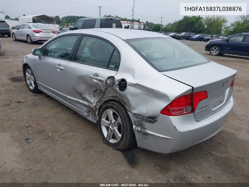 2007 Honda Civic Ex VIN: 1HGFA15837L038876 Lot: 42612151