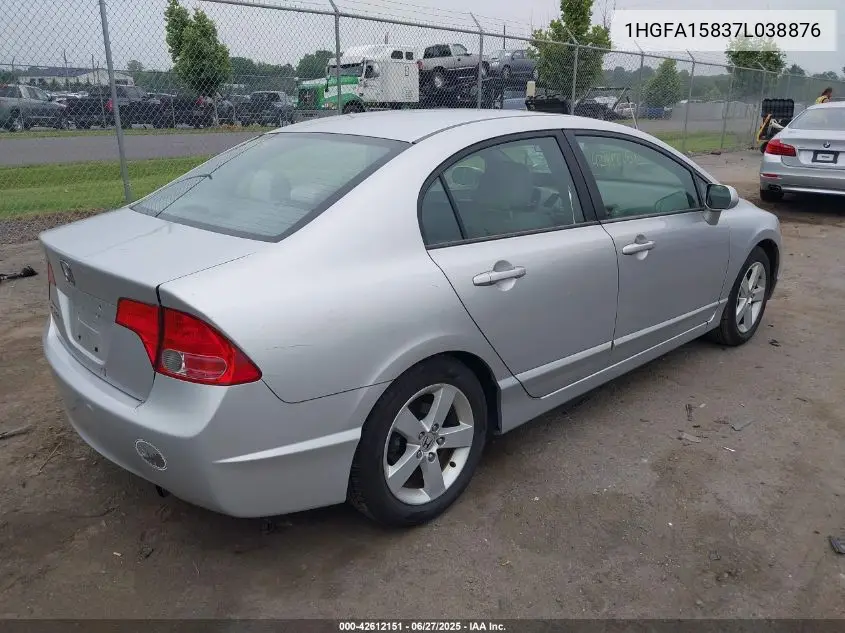 2007 Honda Civic Ex VIN: 1HGFA15837L038876 Lot: 42612151