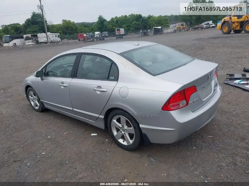 2007 Honda Civic Ex VIN: 1HGFA16897L095713 Lot: 42625365