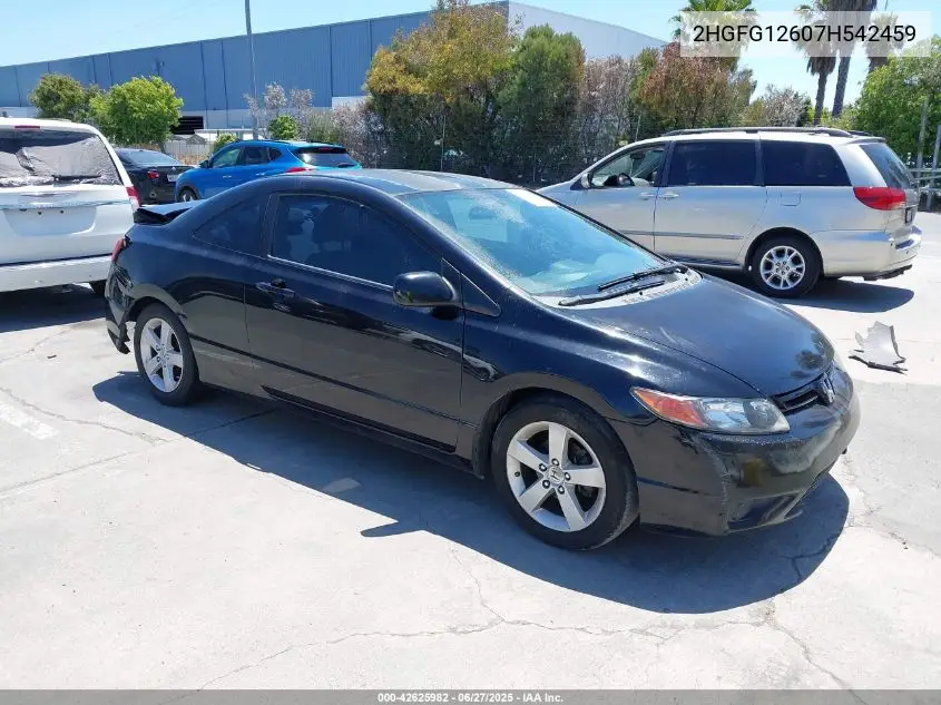 2007 Honda Civic Lx VIN: 2HGFG12607H542459 Lot: 42625982