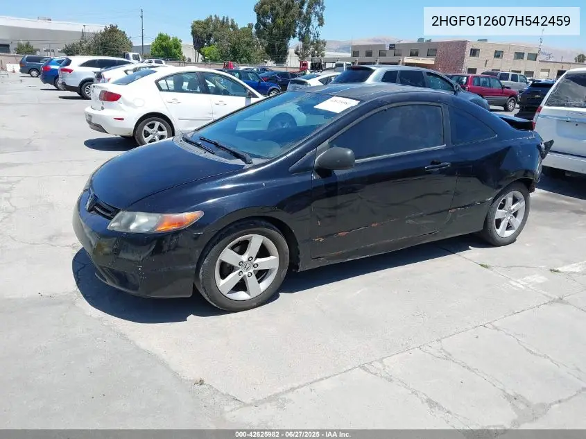 2007 Honda Civic Lx VIN: 2HGFG12607H542459 Lot: 42625982