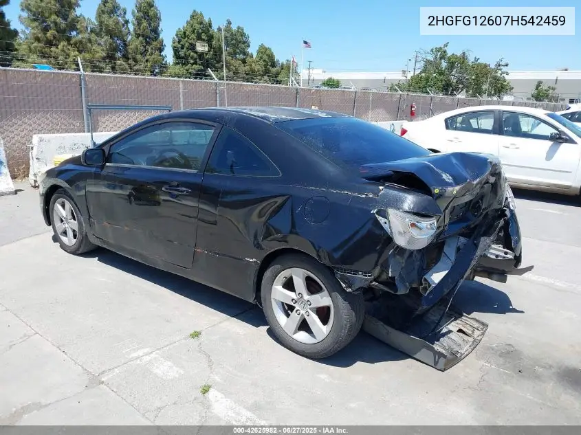 2007 Honda Civic Lx VIN: 2HGFG12607H542459 Lot: 42625982