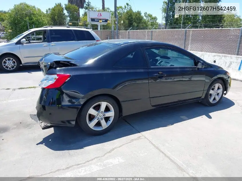 2007 Honda Civic Lx VIN: 2HGFG12607H542459 Lot: 42625982