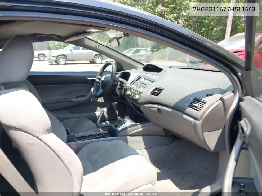 2007 Honda Civic Lx VIN: 2HGFG11677H511663 Lot: 42631584