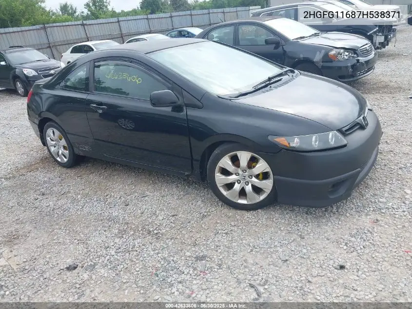 2007 Honda Civic Lx VIN: 2HGFG11687H538371 Lot: 42633606