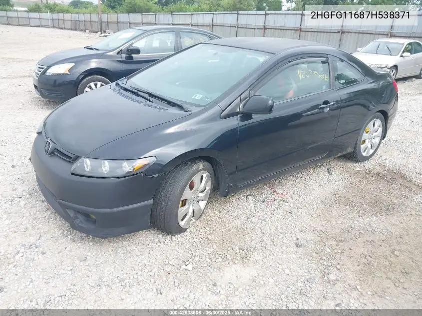 2007 Honda Civic Lx VIN: 2HGFG11687H538371 Lot: 42633606
