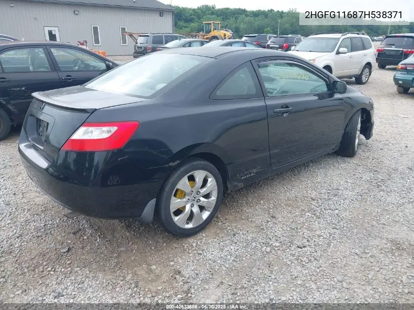 2007 Honda Civic Lx VIN: 2HGFG11687H538371 Lot: 42633606