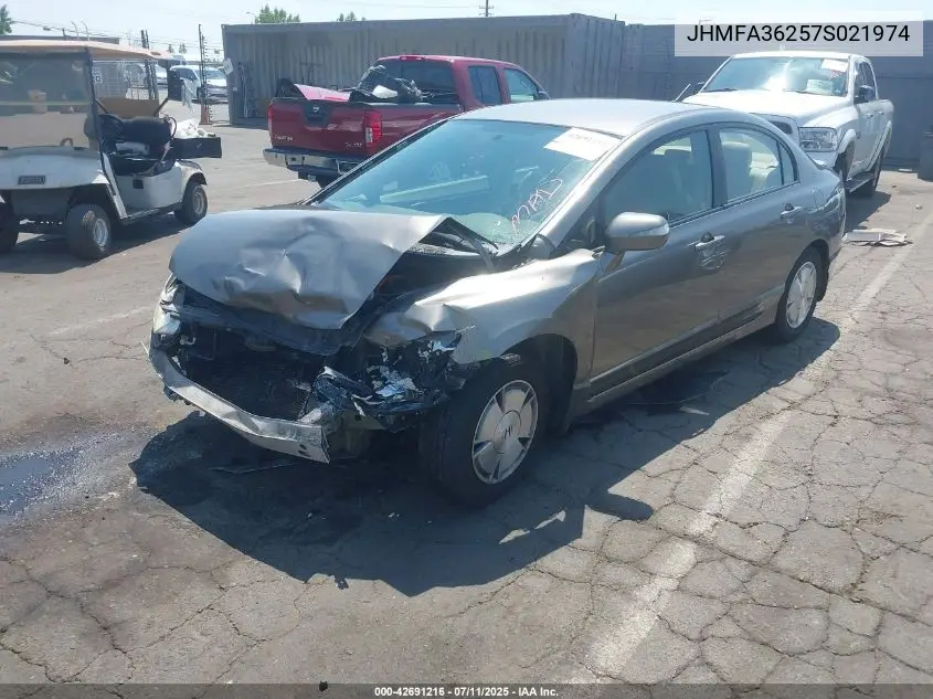 2007 Honda Civic Hybrid VIN: JHMFA36257S021974 Lot: 42691216