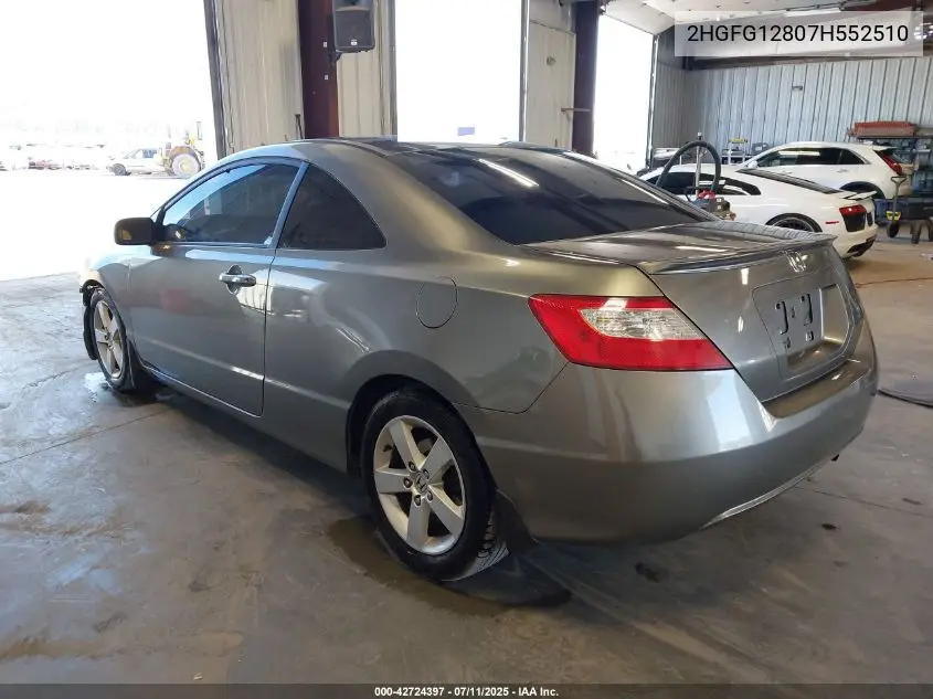 2007 Honda Civic Ex VIN: 2HGFG12807H552510 Lot: 42724397