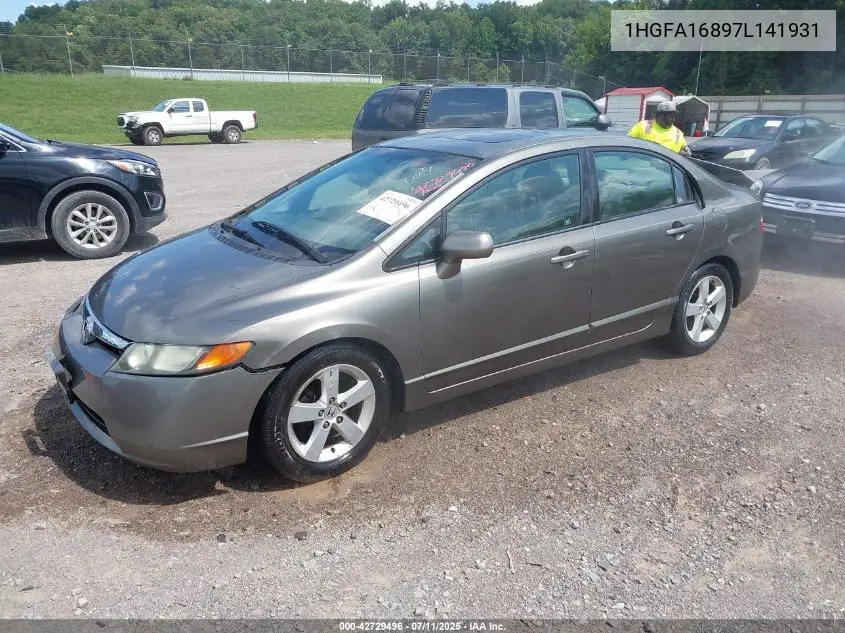 2007 Honda Civic Ex VIN: 1HGFA16897L141931 Lot: 42729496