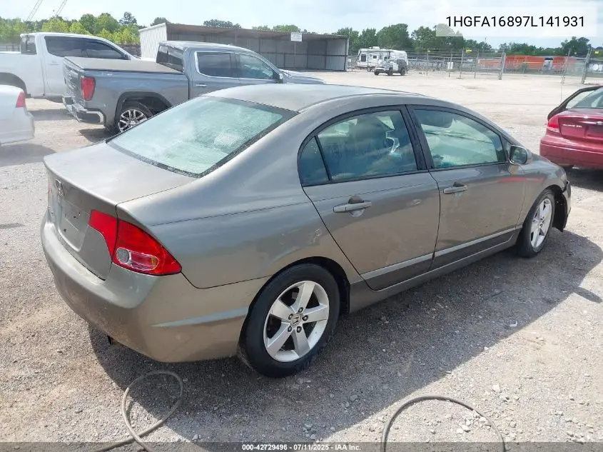 2007 Honda Civic Ex VIN: 1HGFA16897L141931 Lot: 42729496