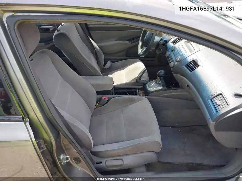 2007 Honda Civic Ex VIN: 1HGFA16897L141931 Lot: 42729496