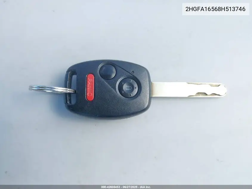 2008 Honda Civic Lx VIN: 2HGFA16568H513746 Lot: 42605453