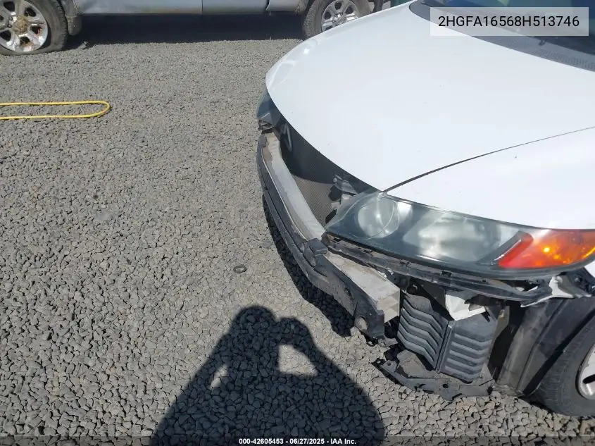 2008 Honda Civic Lx VIN: 2HGFA16568H513746 Lot: 42605453