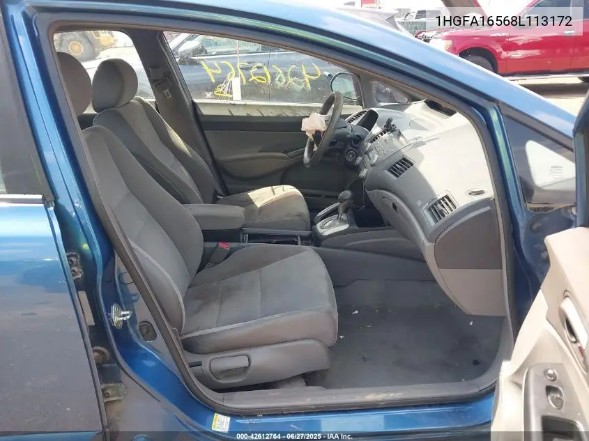 2008 Honda Civic Lx VIN: 1HGFA16568L113172 Lot: 42612764