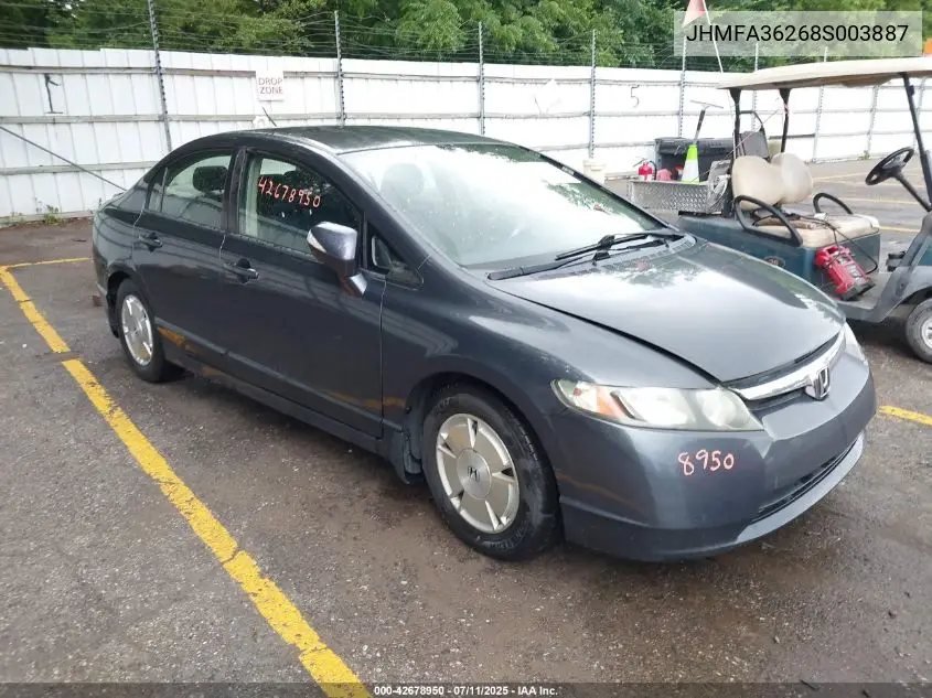 2008 Honda Civic Hybrid VIN: JHMFA36268S003887 Lot: 42678950