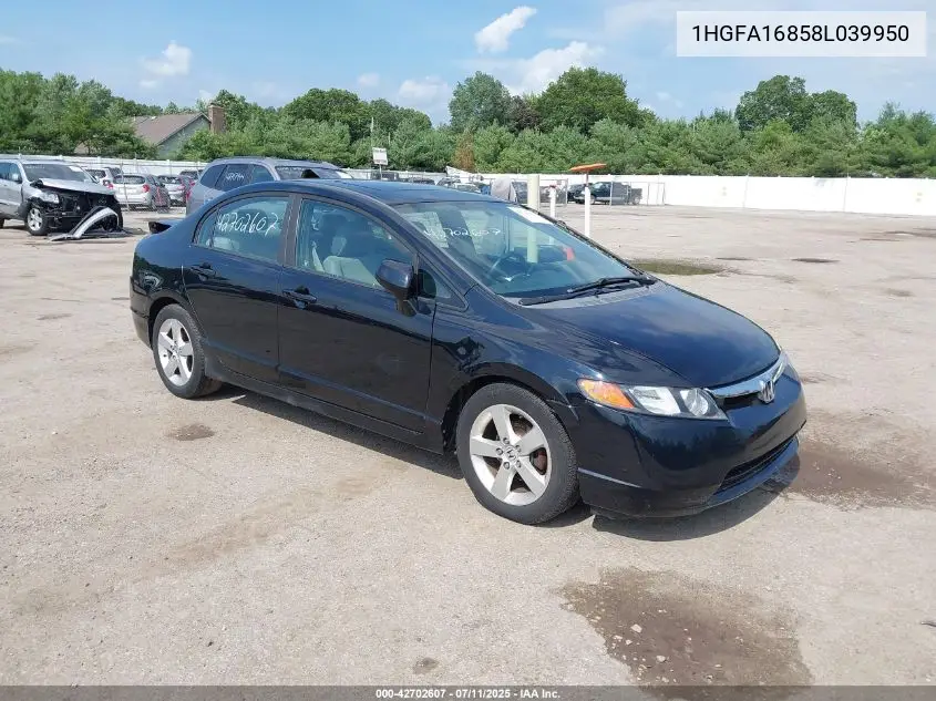 2008 Honda Civic Ex VIN: 1HGFA16858L039950 Lot: 42702607