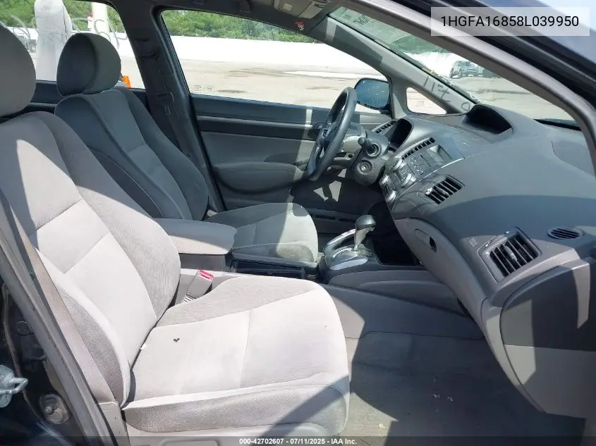 2008 Honda Civic Ex VIN: 1HGFA16858L039950 Lot: 42702607