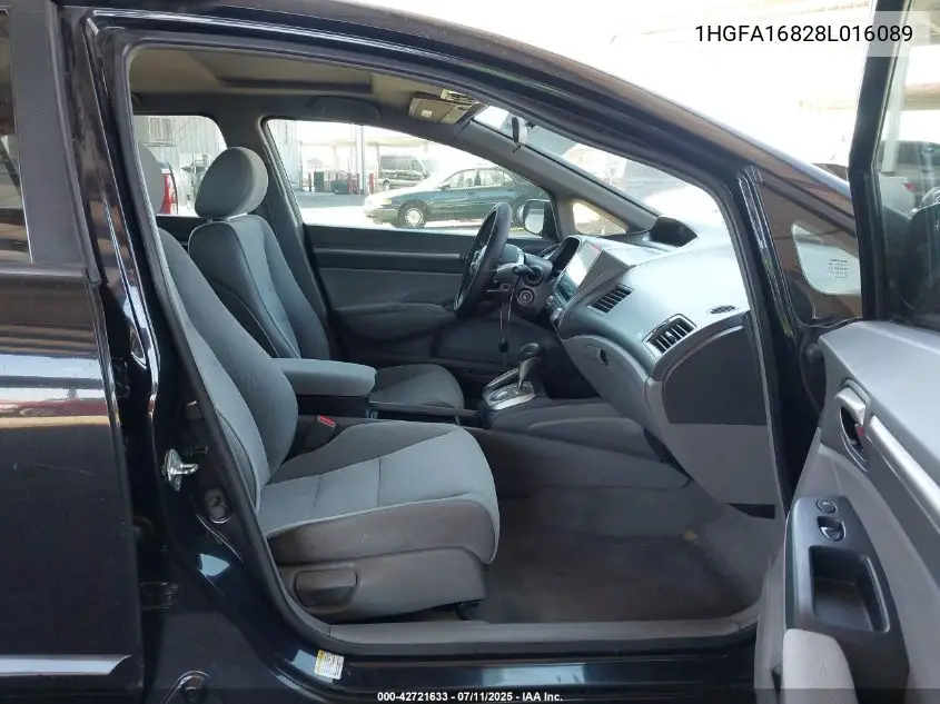 2008 Honda Civic Ex VIN: 1HGFA16828L016089 Lot: 42721633