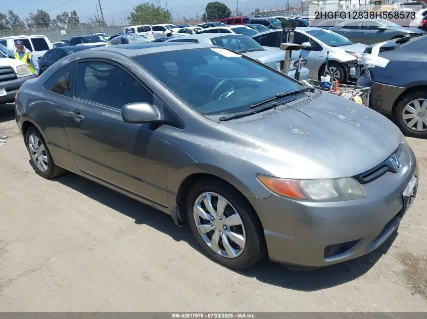 2008 Honda Civic Ex VIN: 2HGFG12838H568573 Lot: 42817976