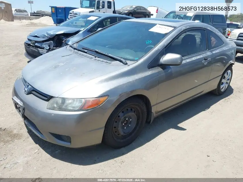 2008 Honda Civic Ex VIN: 2HGFG12838H568573 Lot: 42817976