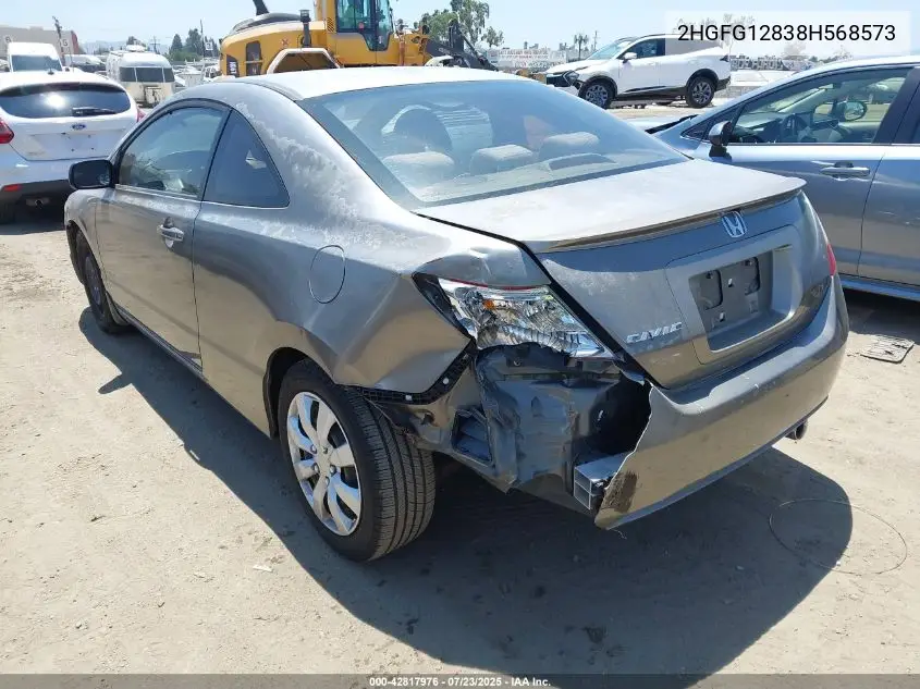 2008 Honda Civic Ex VIN: 2HGFG12838H568573 Lot: 42817976