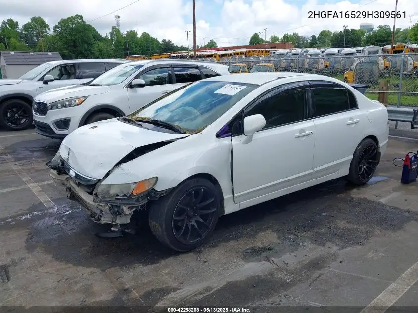 2009 Honda Civic Lx VIN: 2HGFA16529H309561 Lot: 42258208