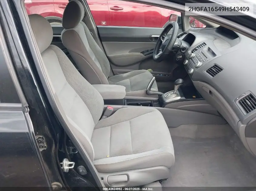 2009 Honda Civic Lx VIN: 2HGFA16549H543409 Lot: 42624992