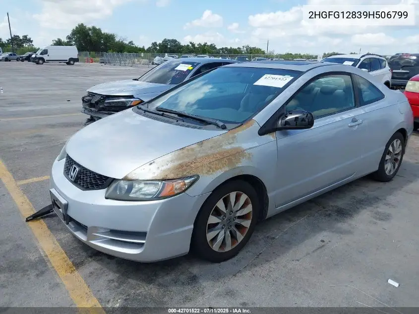 2009 Honda Civic Ex VIN: 2HGFG12839H506799 Lot: 42701522