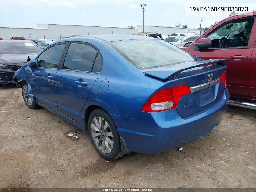 2009 Honda Civic Ex VIN: 19XFA16849E033873 Lot: 42723436