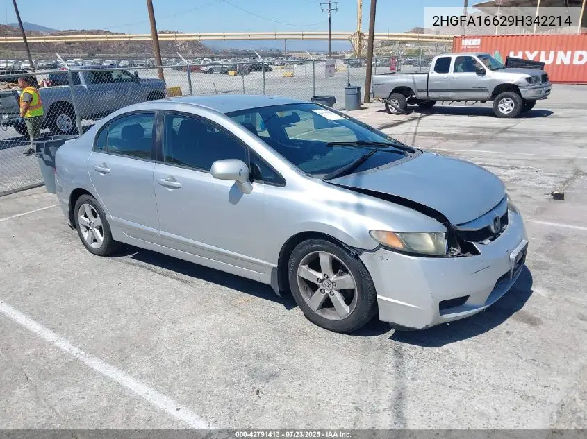 2009 Honda Civic Lx-S VIN: 2HGFA16629H342214 Lot: 42791413