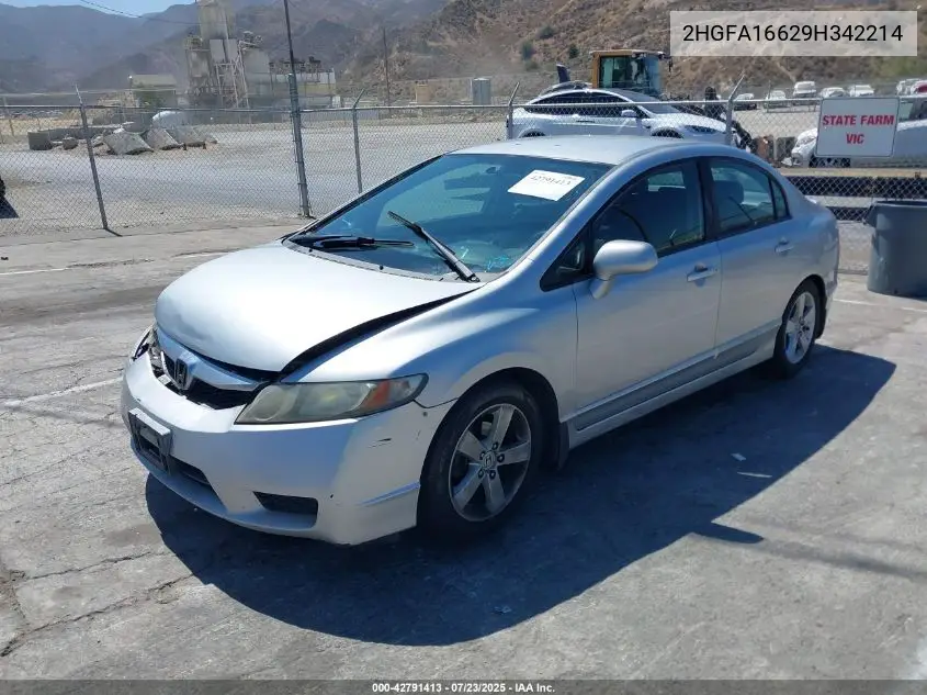 2009 Honda Civic Lx-S VIN: 2HGFA16629H342214 Lot: 42791413
