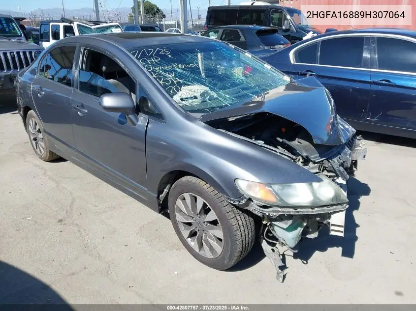 2009 Honda Civic Ex VIN: 2HGFA16889H307064 Lot: 42807757
