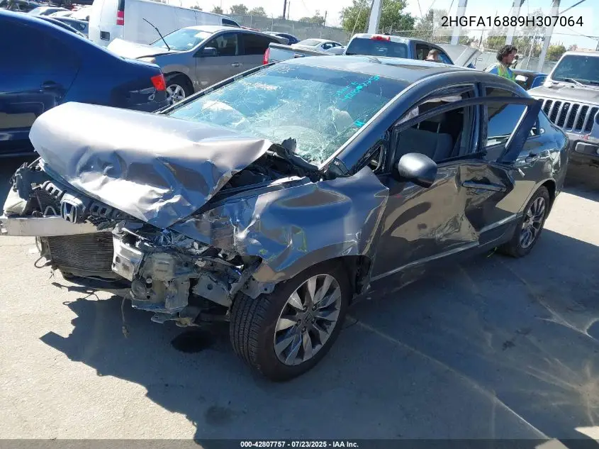 2009 Honda Civic Ex VIN: 2HGFA16889H307064 Lot: 42807757
