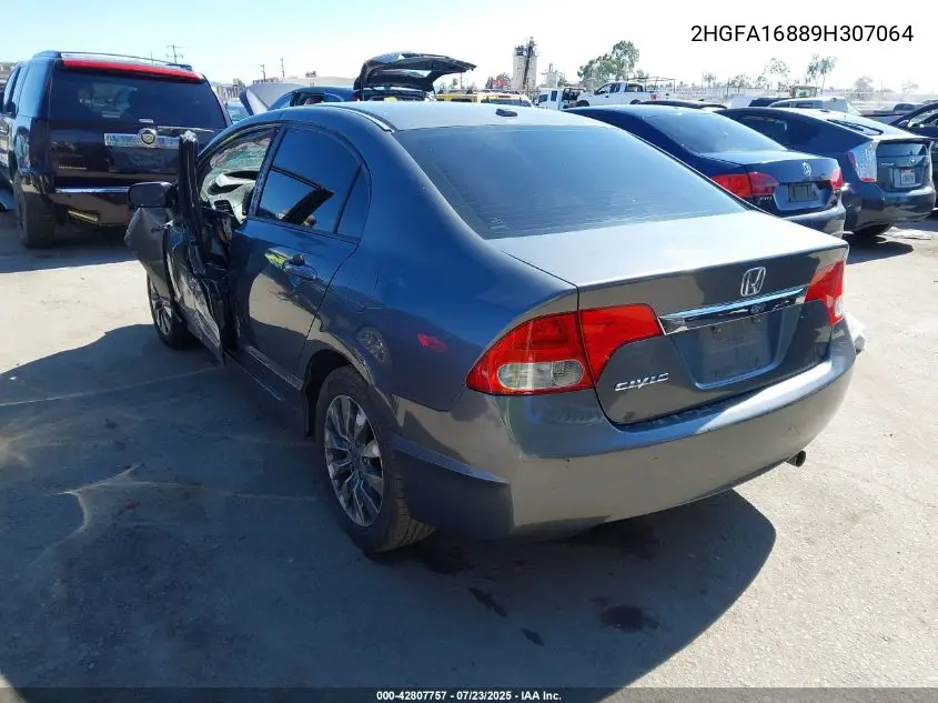 2009 Honda Civic Ex VIN: 2HGFA16889H307064 Lot: 42807757