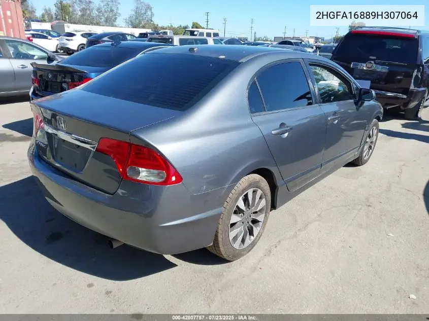 2009 Honda Civic Ex VIN: 2HGFA16889H307064 Lot: 42807757