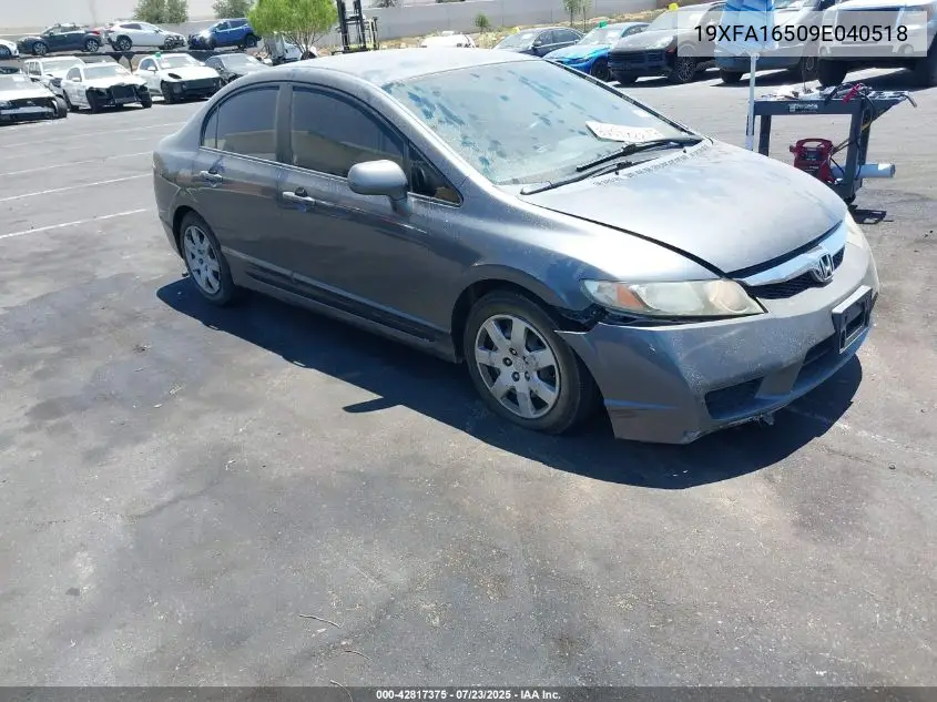 2009 Honda Civic Lx VIN: 19XFA16509E040518 Lot: 42817375