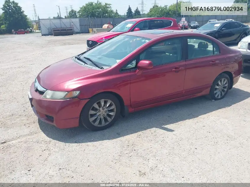 2009 Honda Civic Ex VIN: 1HGFA16879L002934 Lot: 42822790