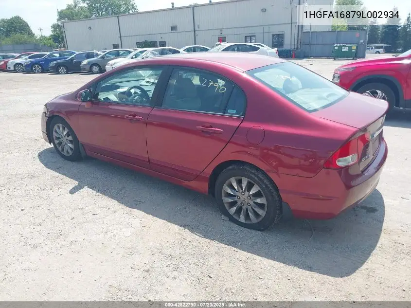 2009 Honda Civic Ex VIN: 1HGFA16879L002934 Lot: 42822790