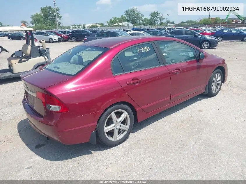 2009 Honda Civic Ex VIN: 1HGFA16879L002934 Lot: 42822790