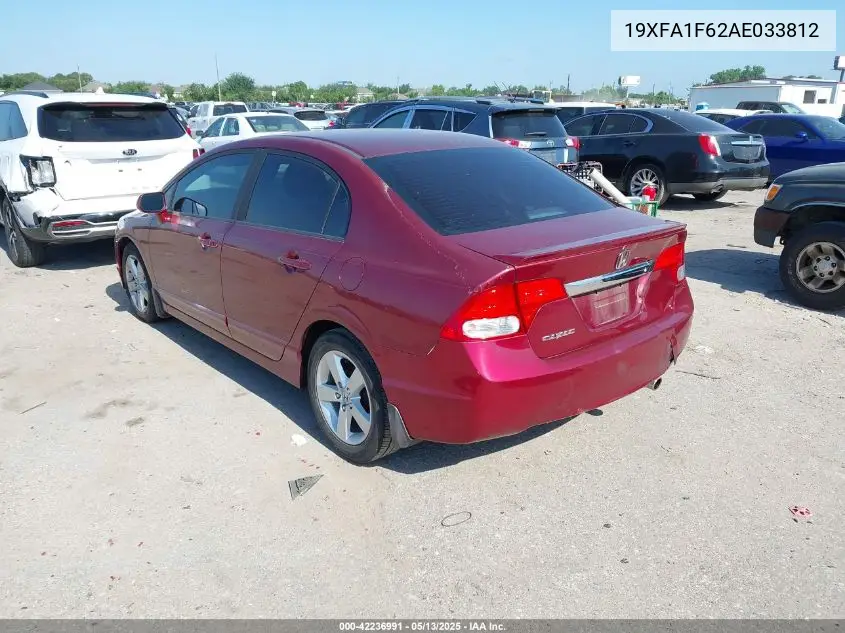 2010 Honda Civic Lx-S VIN: 19XFA1F62AE033812 Lot: 42236991