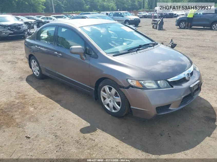 2010 Honda Civic Lx VIN: 2HGFA1F53AH539937 Lot: 42716880