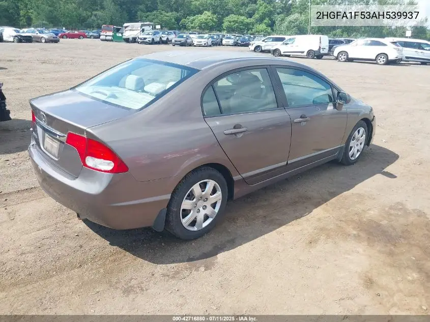 2010 Honda Civic Lx VIN: 2HGFA1F53AH539937 Lot: 42716880