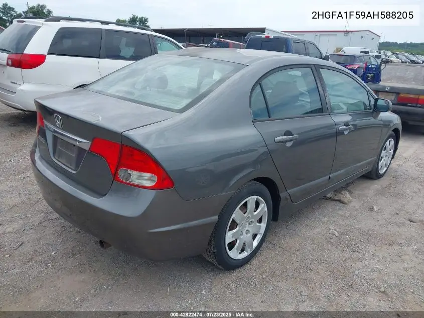 2010 Honda Civic Lx VIN: 2HGFA1F59AH588205 Lot: 42822474