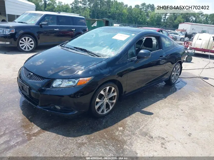 2012 Honda Civic Si VIN: 2HGFG4A5XCH702402 Lot: 42582342