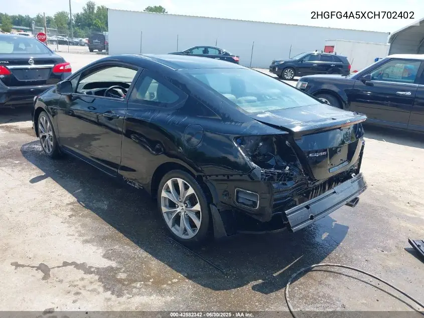 2012 Honda Civic Si VIN: 2HGFG4A5XCH702402 Lot: 42582342