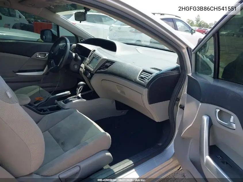 2012 Honda Civic Ex VIN: 2HGFG3B86CH541551 Lot: 42605836