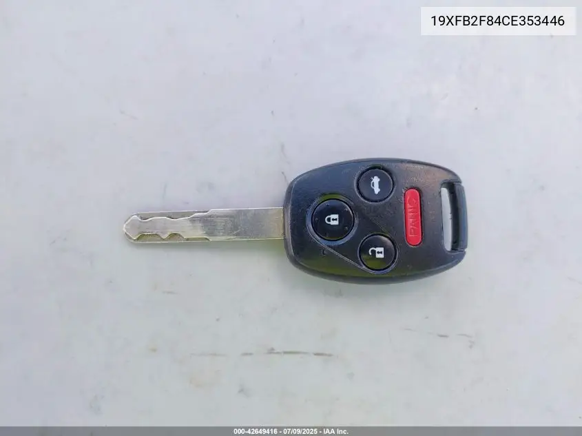 2012 Honda Civic Ex VIN: 19XFB2F84CE353446 Lot: 42649416