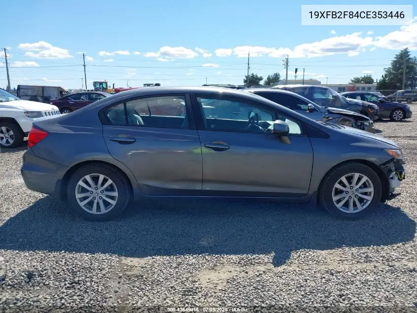 2012 Honda Civic Ex VIN: 19XFB2F84CE353446 Lot: 42649416