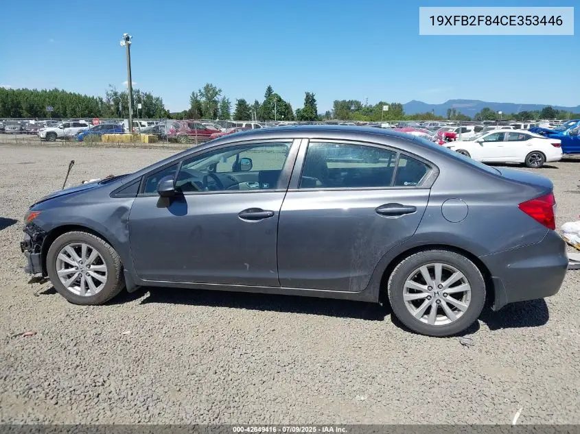2012 Honda Civic Ex VIN: 19XFB2F84CE353446 Lot: 42649416